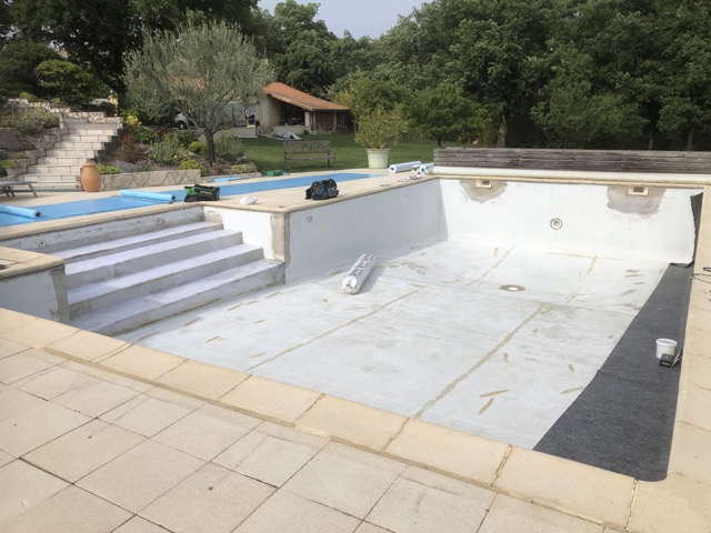 renovation piscine drome avant
